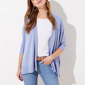 LOFT | Textured Open Poncho Sweater